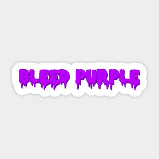 NYU bleed purple dripping letters Sticker